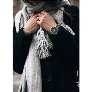 Big soft fuzzy gray scarf